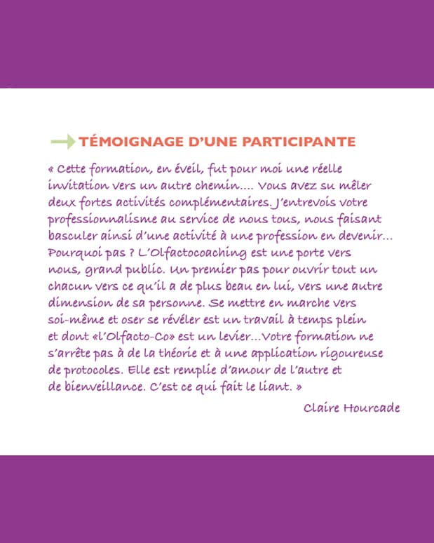 olfactocoaching, coaching, accompagnement odeurs, odorat, formation, animation groupe, coaching olfactif, voyage du héros, développement personnel, formation olfactocoaching, projet, coaching de vie, accompagnement de projet, olfactothérapie, olfacto, coaching avec les odeurs, approche corporelle, mieux-être